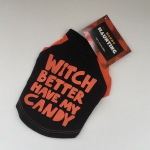 Happy Haunting Pet T Shirt, NWT
